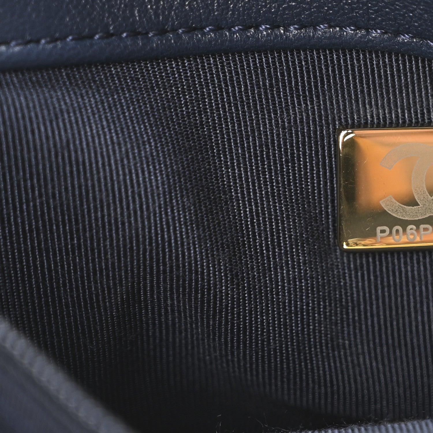 Lambskin Quilted Large Chanel 19 Flap Dark Blue
