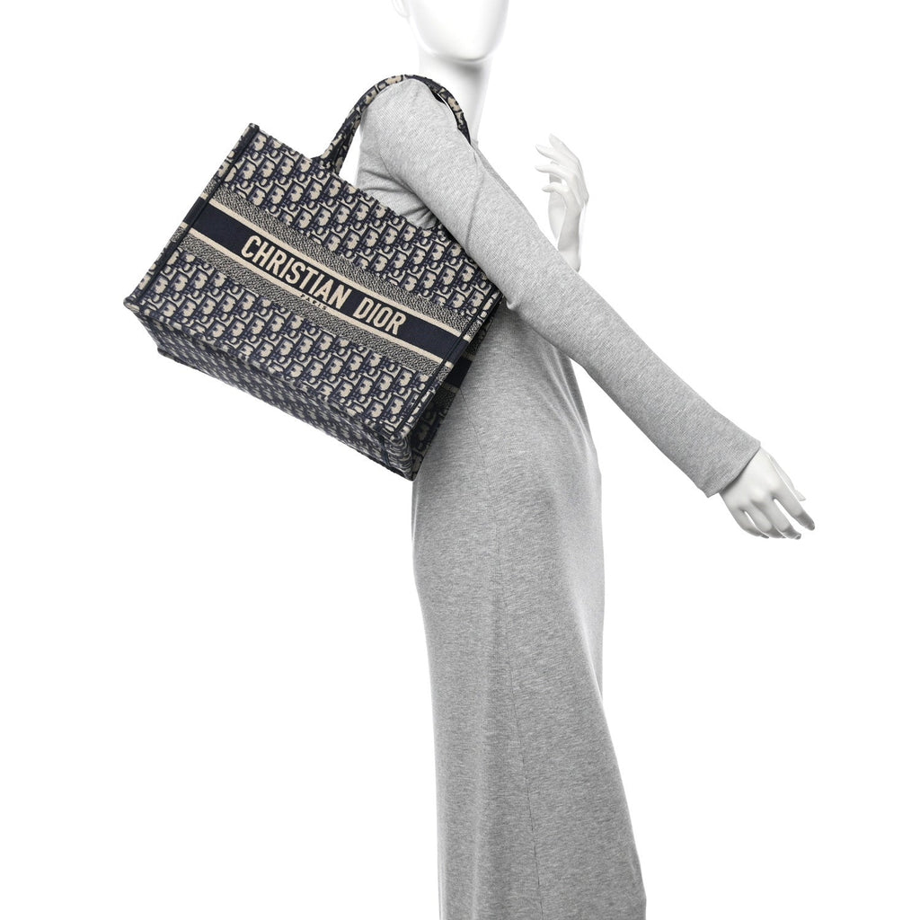 Oblique Medium Book Tote Blue Multicolor