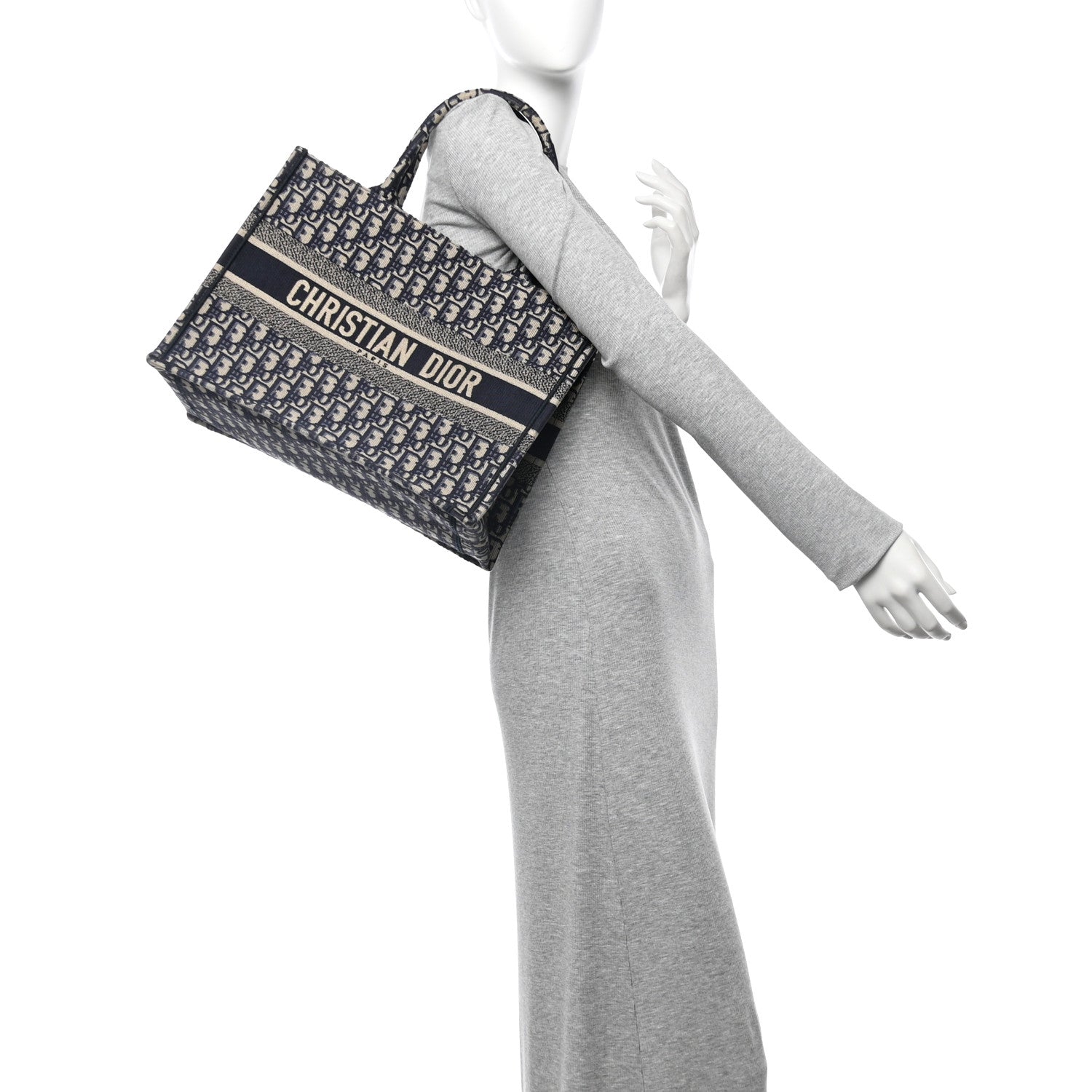 Oblique Medium Book Tote Blue Multicolor