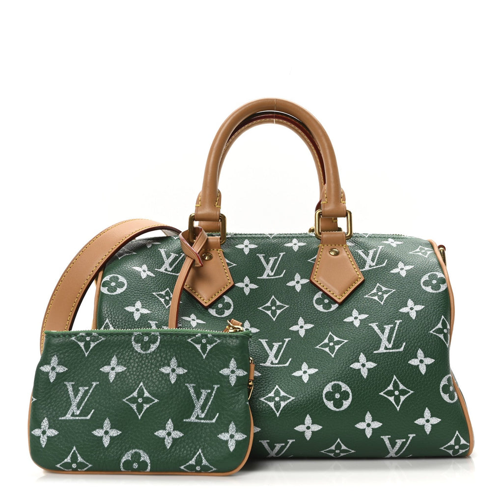 Calfskin Monogram Speedy P9 Bandouliere 25 Green