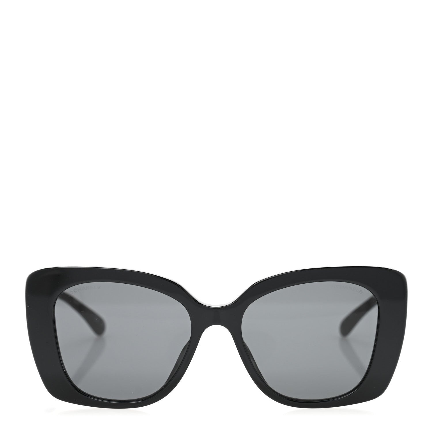 Acetate Strass Square Sunglasses 5422-B-A Black White