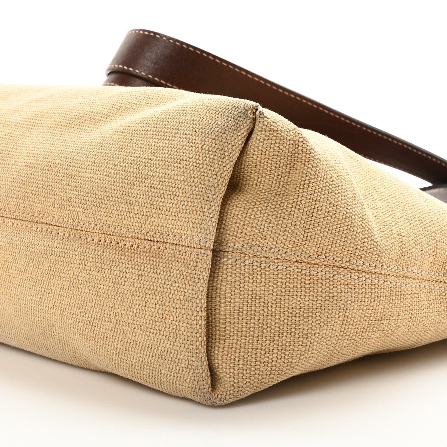 Raffia Calfskin CC Tote Bag Brown