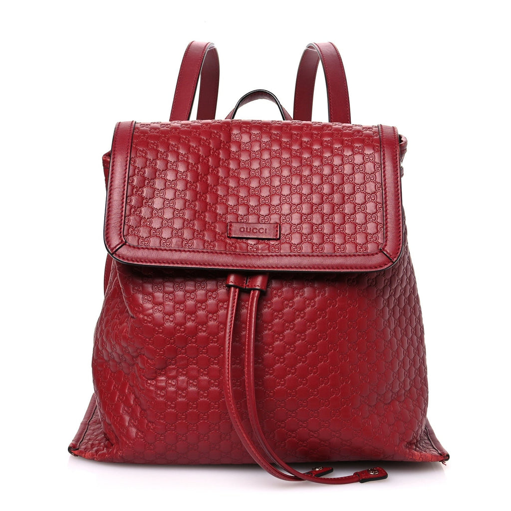 Microguccissima Drawstring Backpack Red