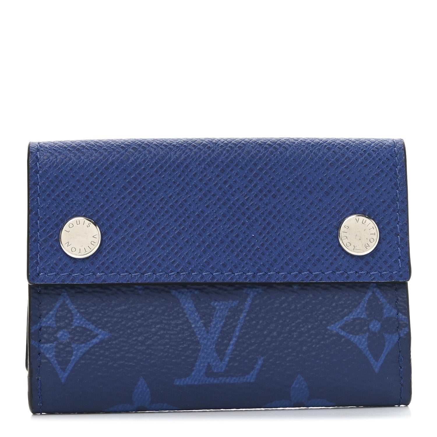 Monogram Taiga Discovery Compact Wallet Cobalt