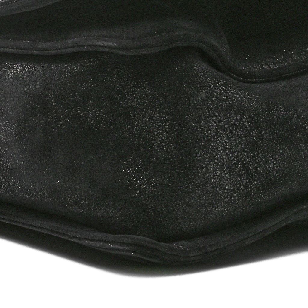 Iridescent Calfskin Quilted XL Gentle Boy Flap Black