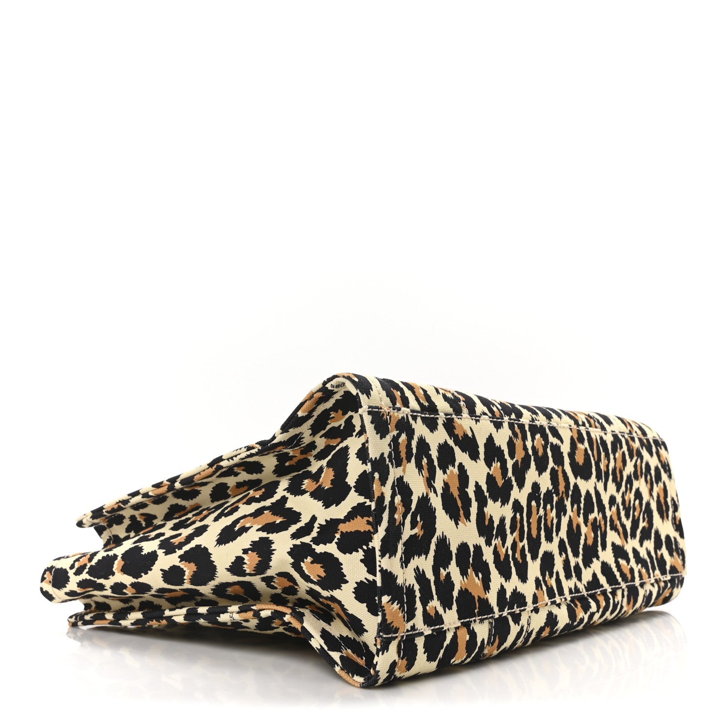 Cotton Canvas Leopard Print Large The Traveler Tote Bag