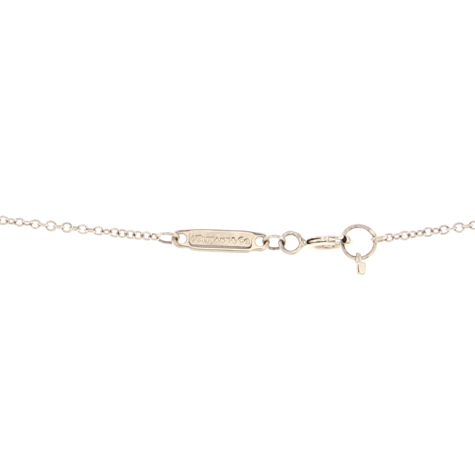 T Open Vertical Diamond Bar Pendant Necklace 18K White Gold