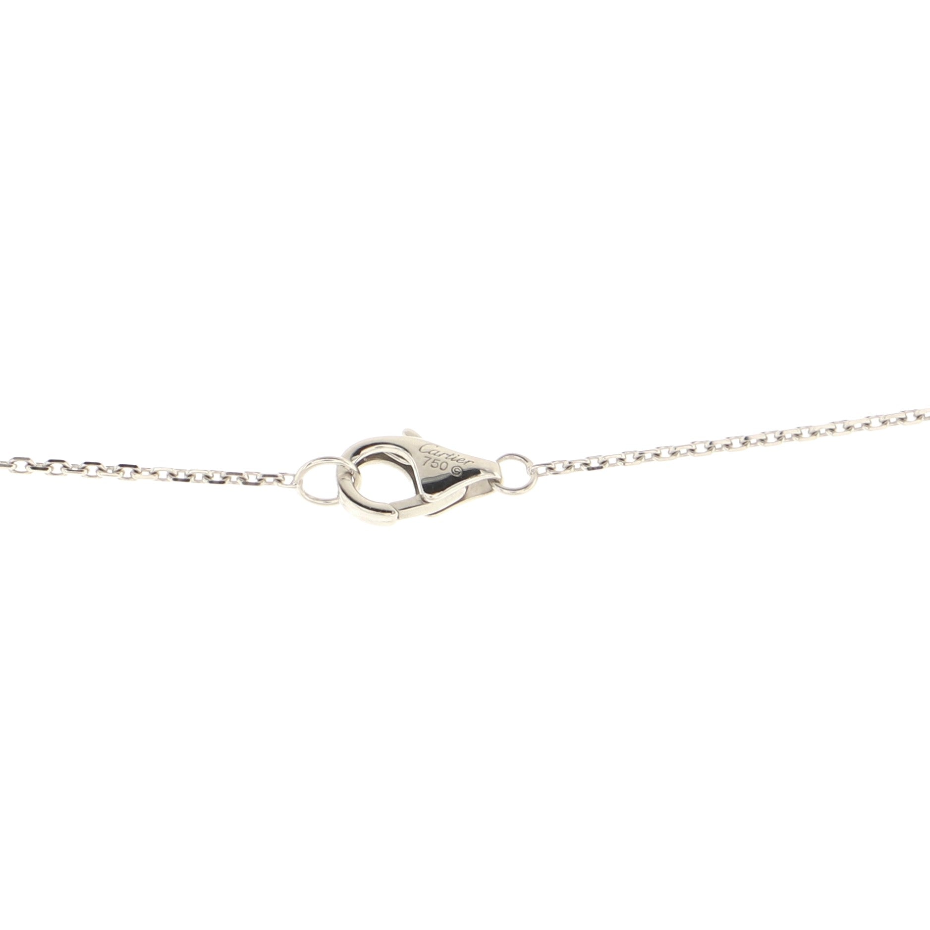 Trinity Pendant Necklace 18K White Gold and Ceramic with Diamonds Small