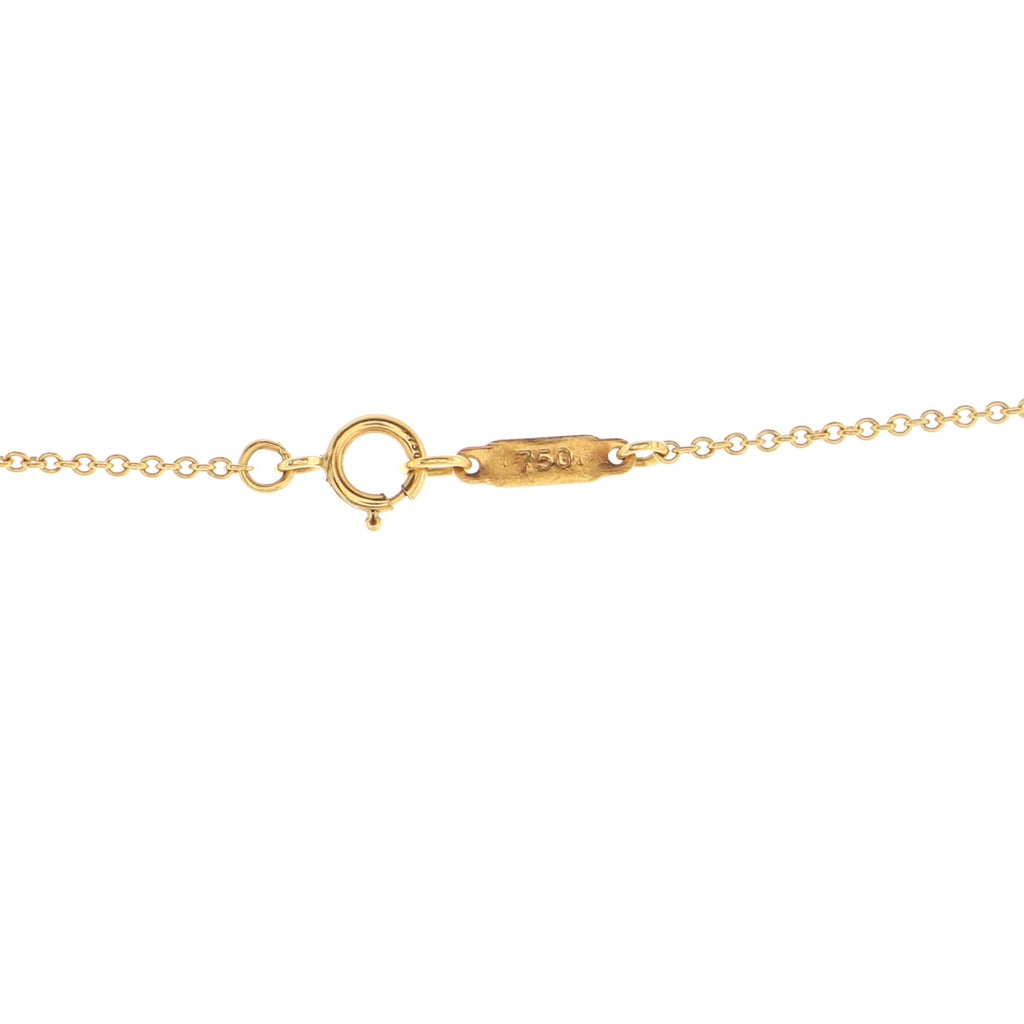 Dots Cross Pendant Necklace 18K Yellow Gold with Diamonds