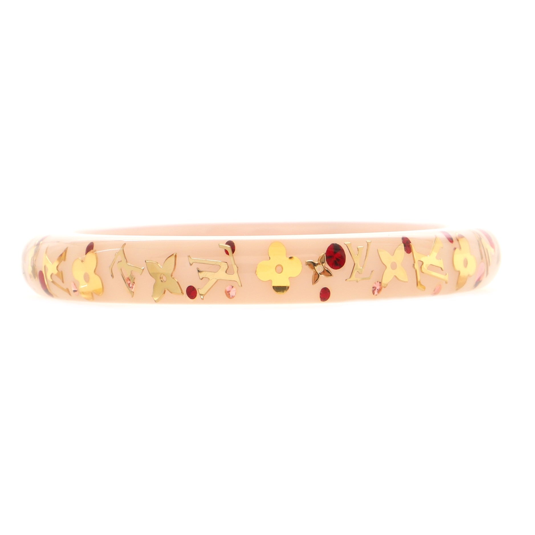 Inclusion Bangle Bracelet Resin with Crystals PM