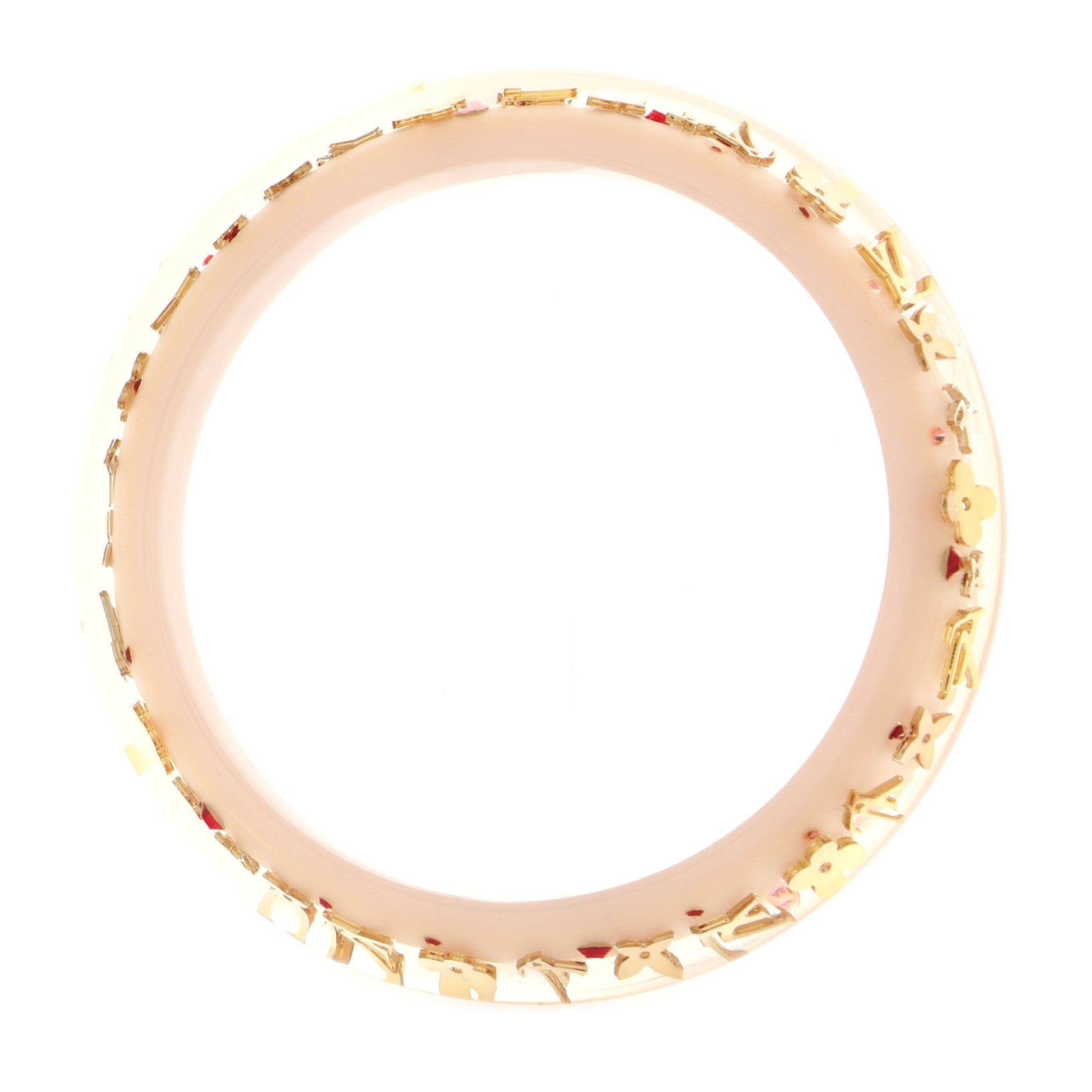 Inclusion Bangle Bracelet Resin with Crystals PM