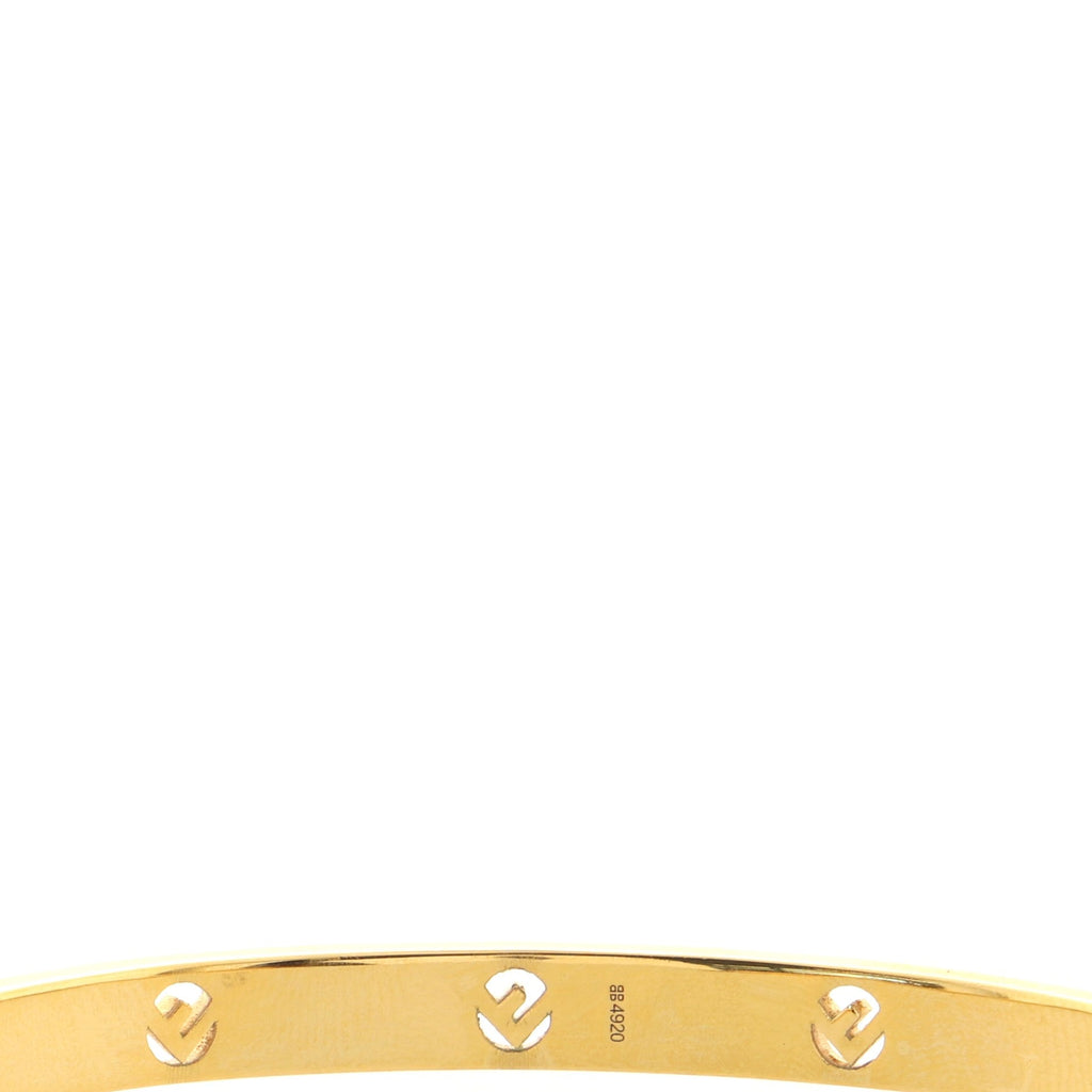 F is Fendi Bangle Bracelet Metal and Crystals