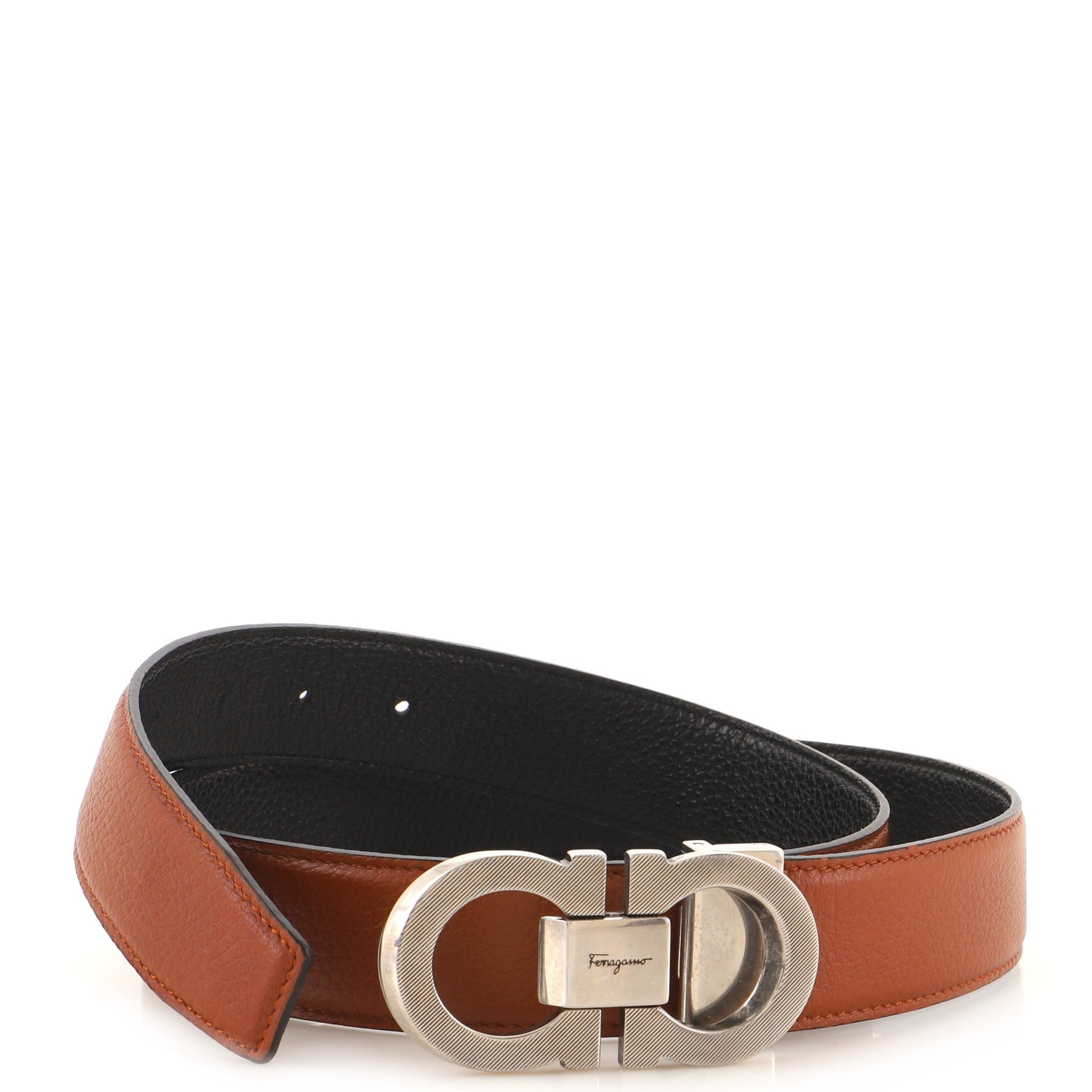 Gancini Reversible Belt Leather Wide 95