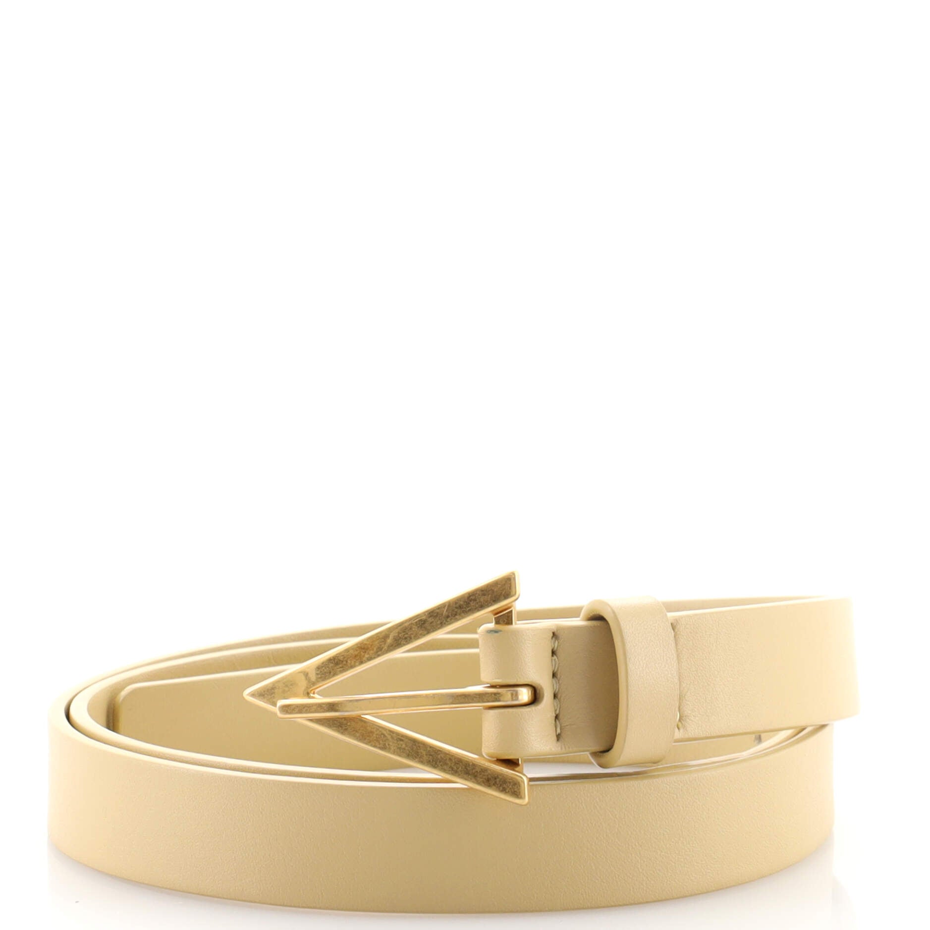 Triangle Buckle Belt Leather Thin 85