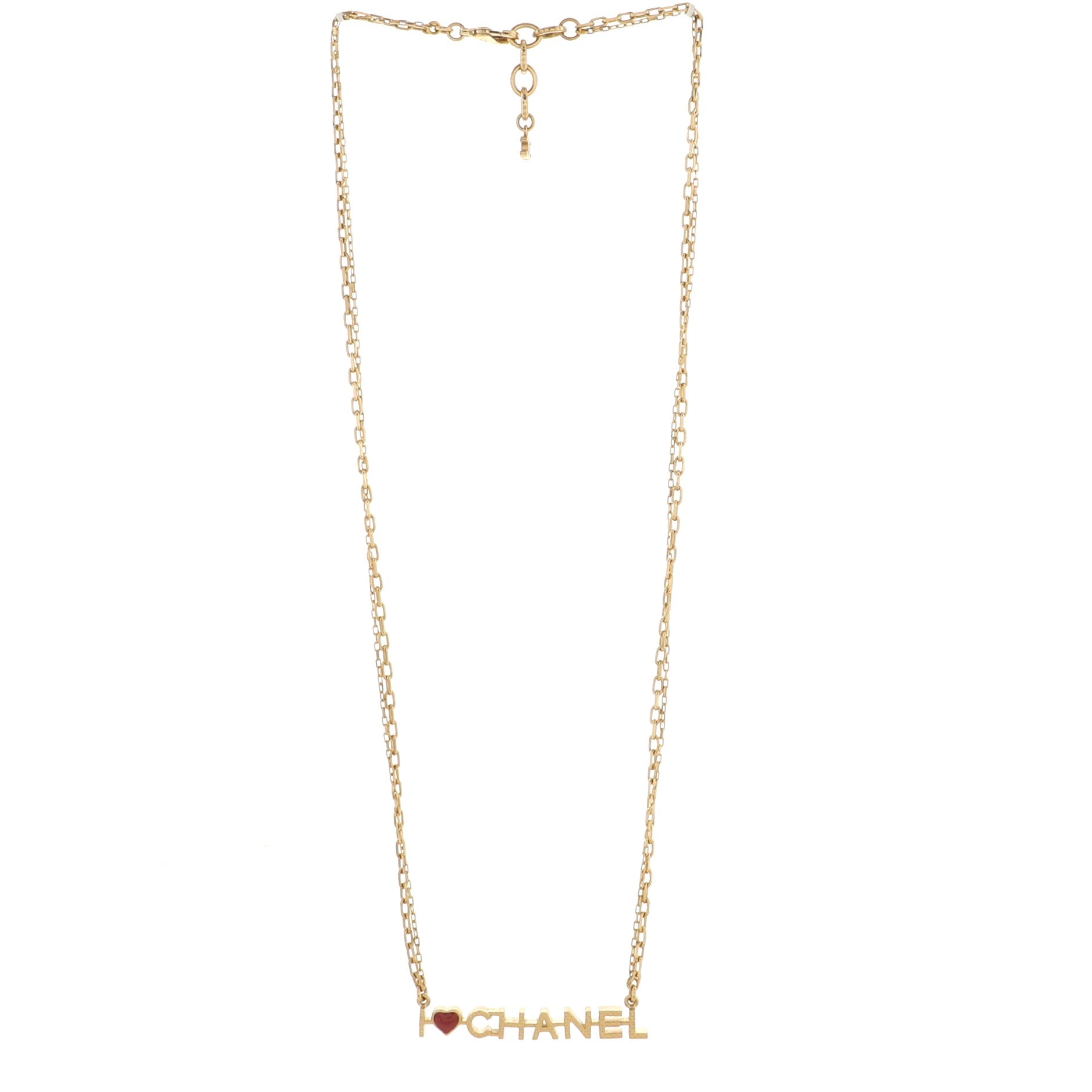 I Love Chanel Necklace Metal with Resin