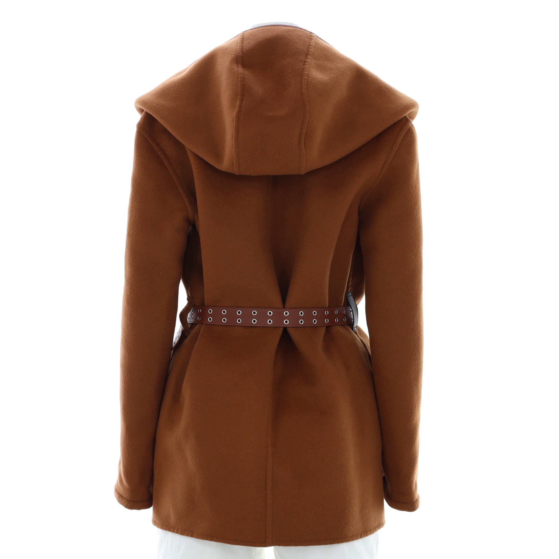 Women's Monogram Hooded Wrap Coat Wool Blend