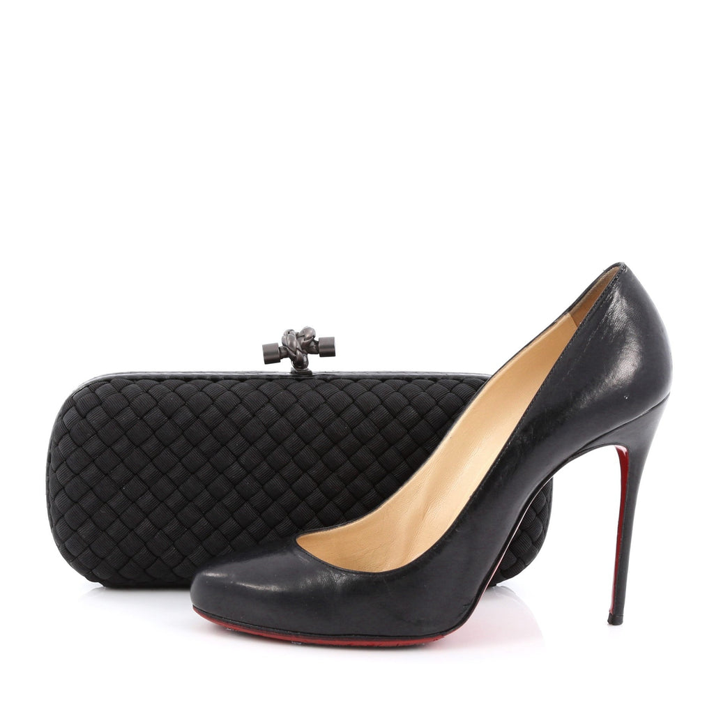 Box Knot Clutch Intrecciato Silk Faille Long