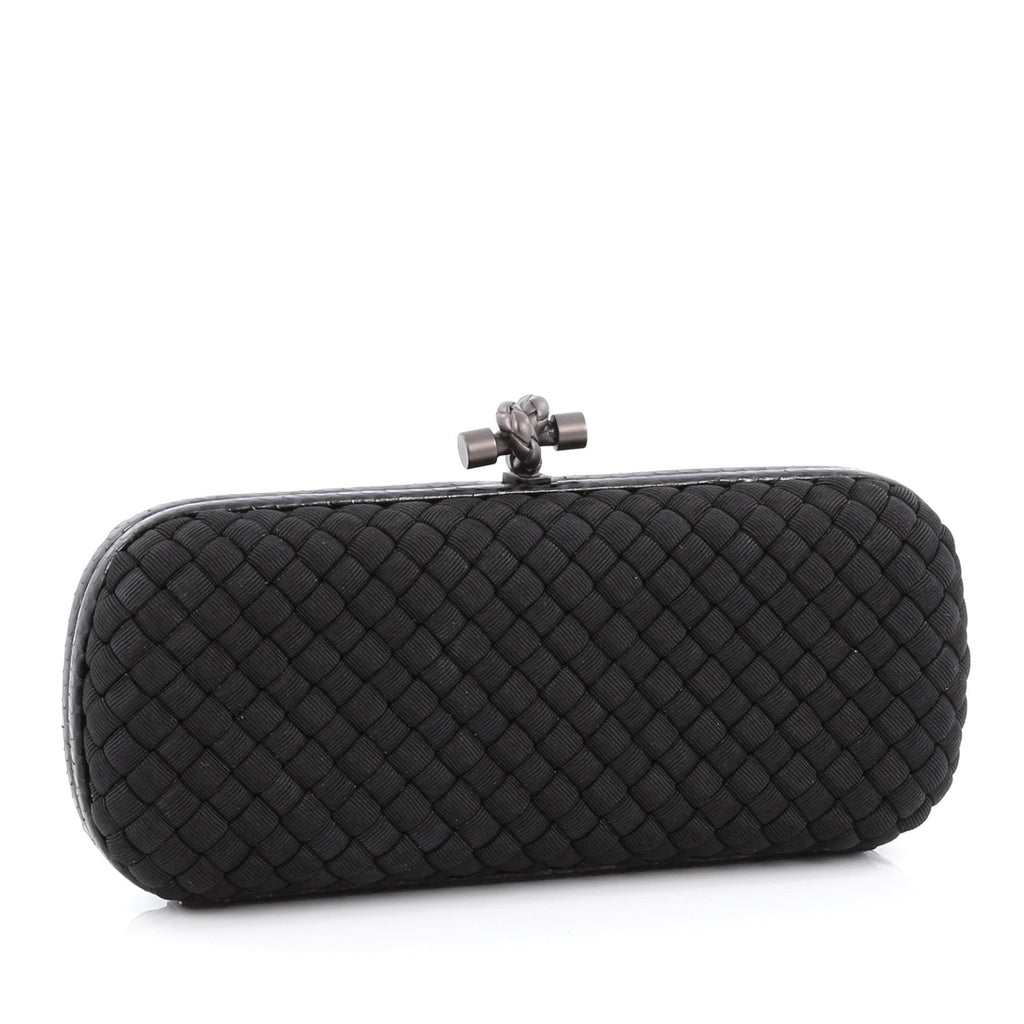 Box Knot Clutch Intrecciato Silk Faille Long