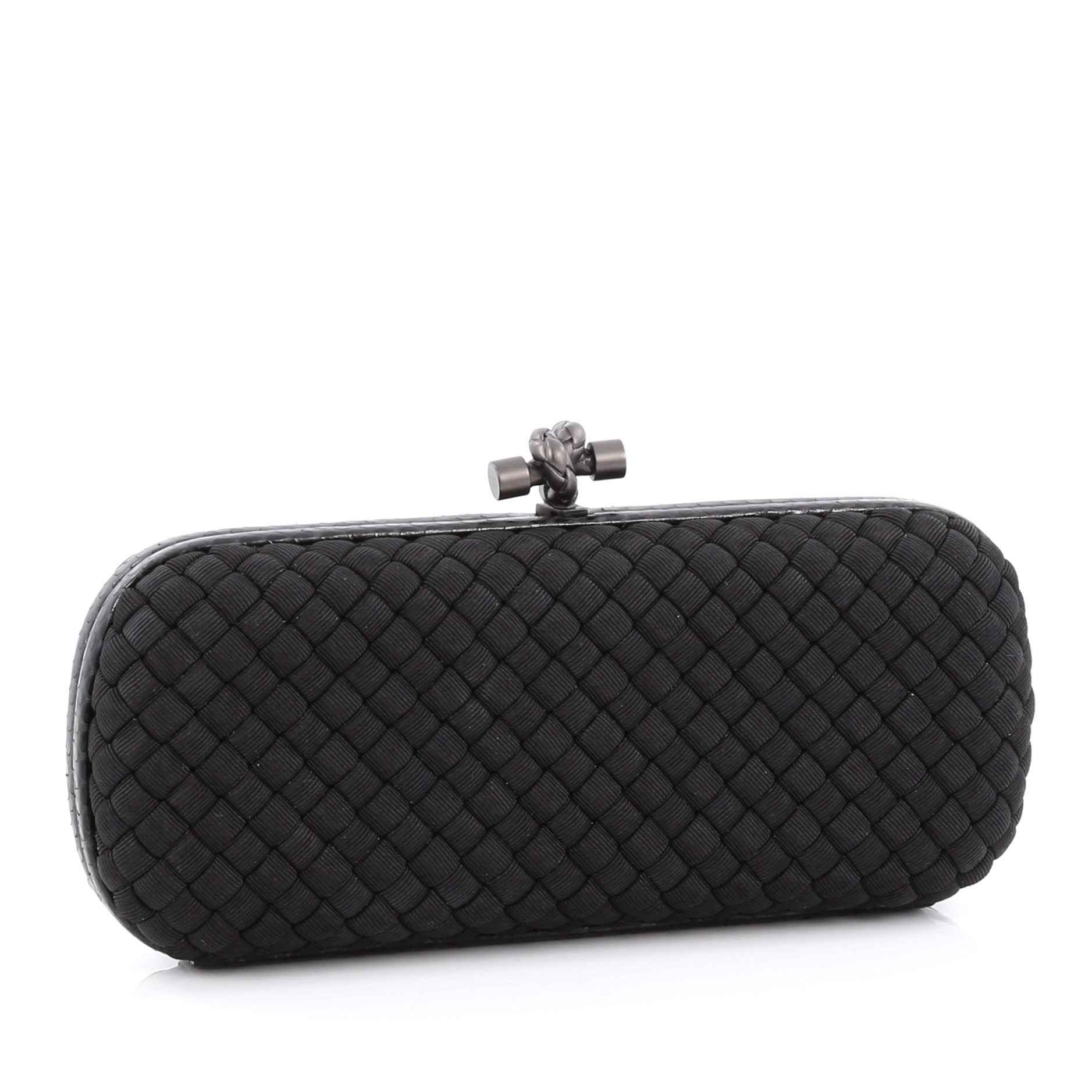 Box Knot Clutch Intrecciato Silk Faille Long