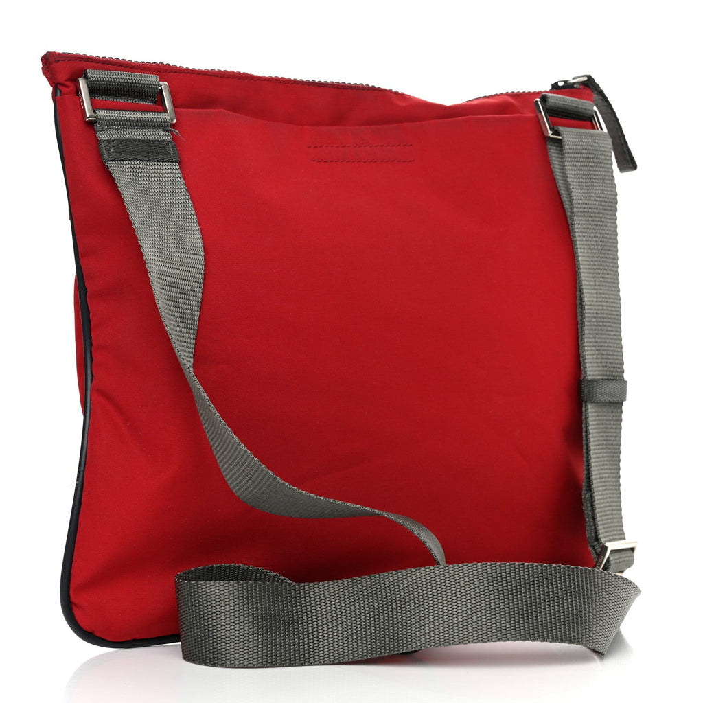 Nylon Vela Sport Messenger Bag Scarlatto