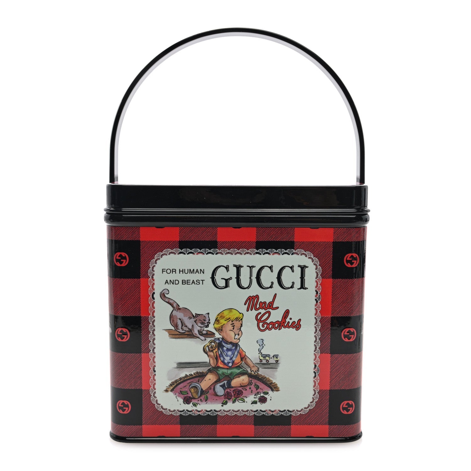 Metal Enamel Mad Cookies Top Handle Bag Multicolor