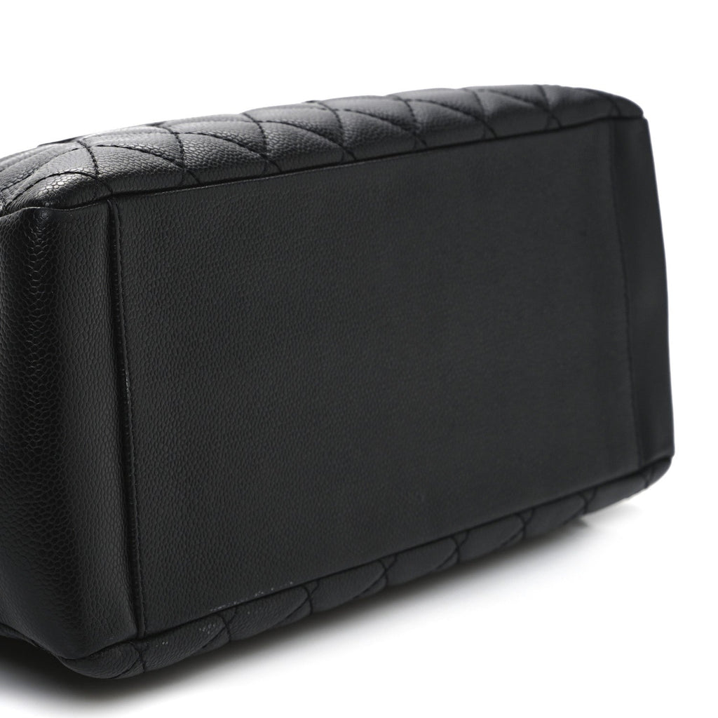 Caviar Quilted Grand Shopping Tote GST Black