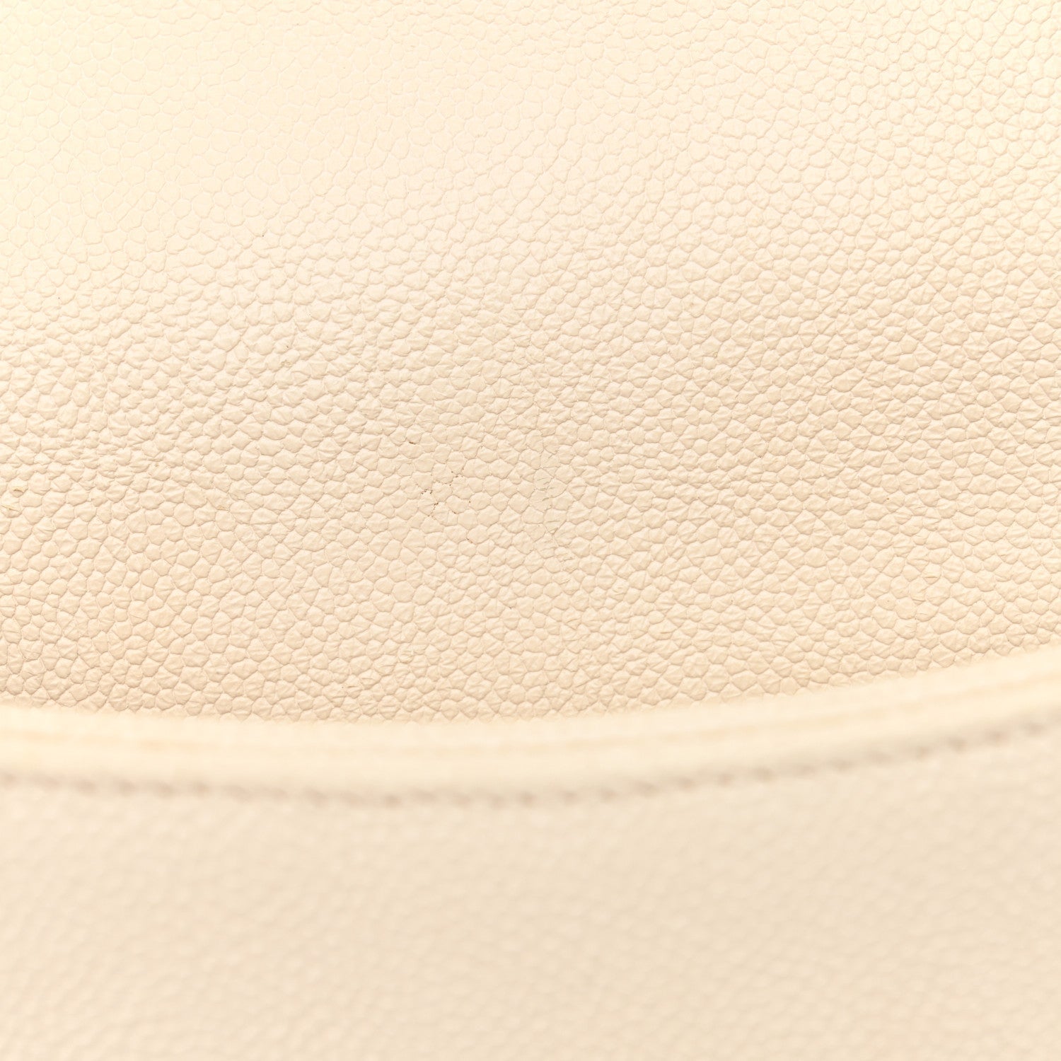 Grained Calfskin Quilted Small Cuba Top Handle Flap White