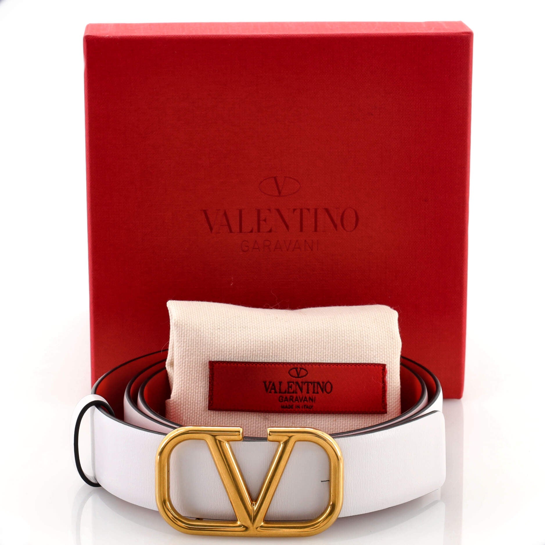 VLogo Reversible Belt Leather Medium 80