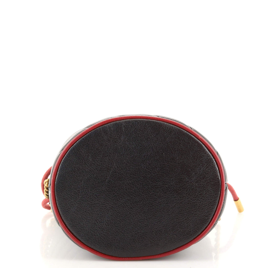 GG Marmont Bucket Bag Diagonal Quilted Leather Mini