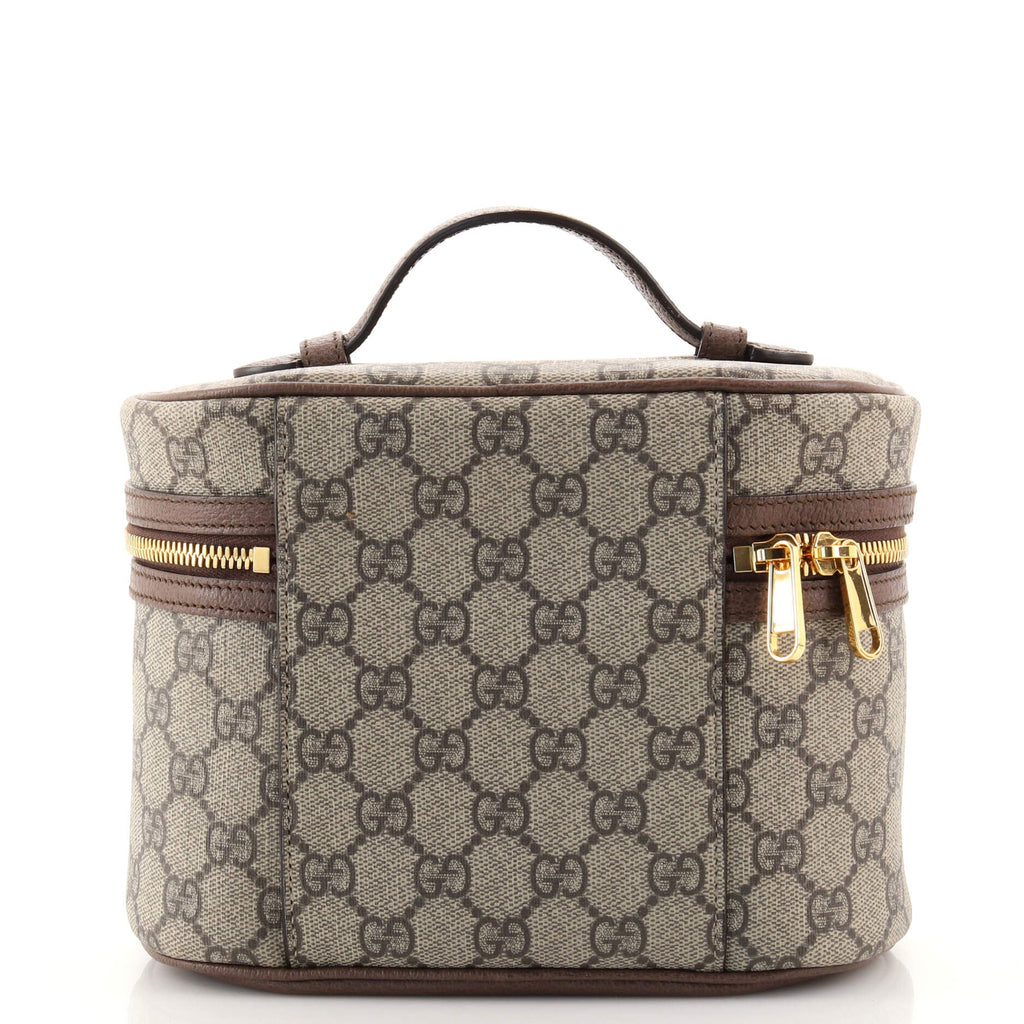 Ophidia Top Handle Cosmetic Case GG Coated Canvas Small