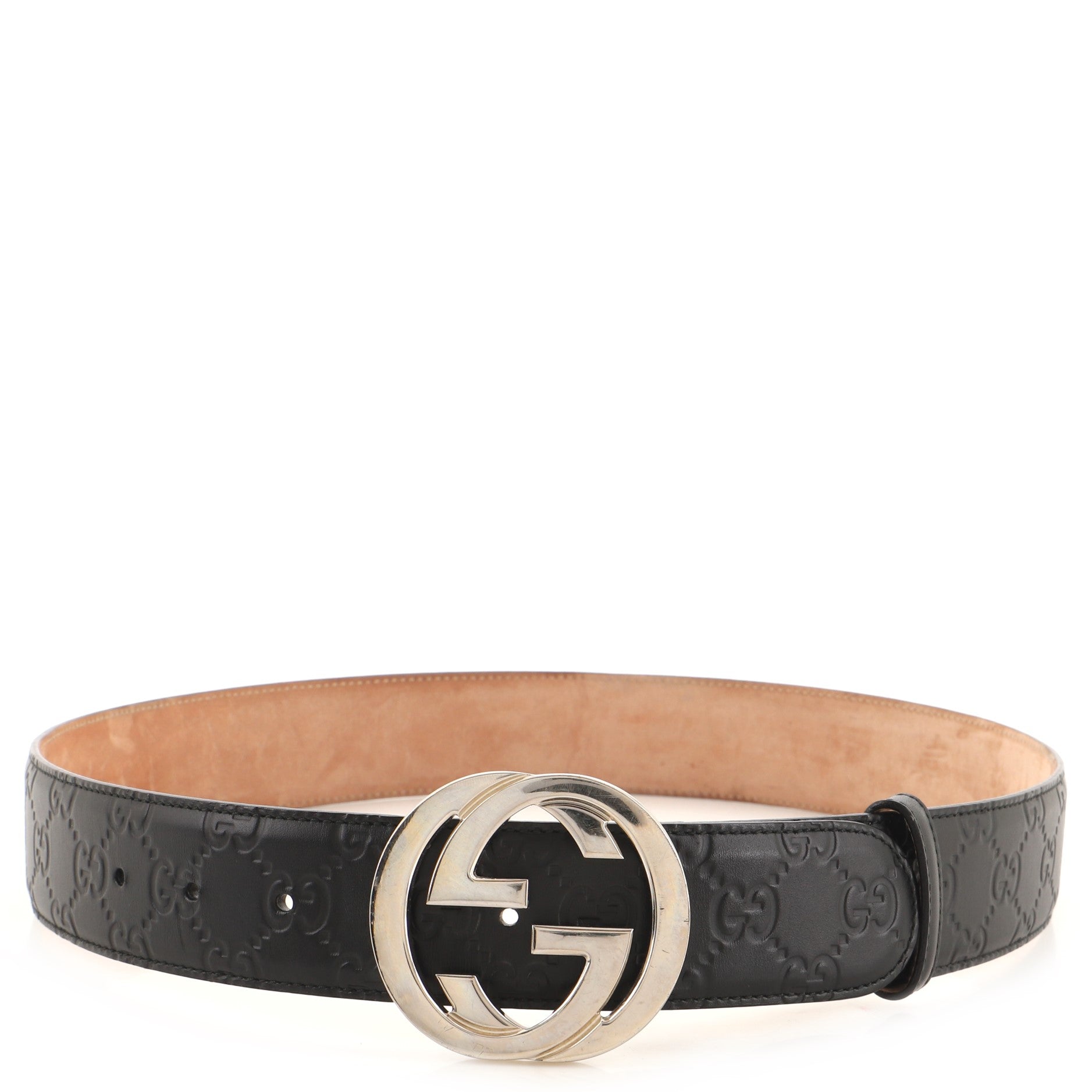 Interlocking G Belt Guccissima Leather Wide 85