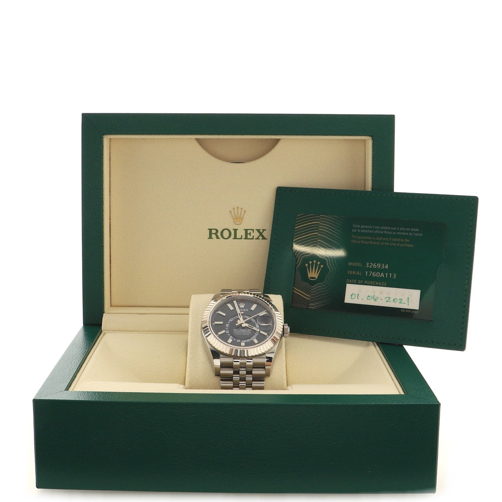 Sky-Dweller Oyster Perpetual Chronometer Automatic Watch Stainless Steel and White Gold 42