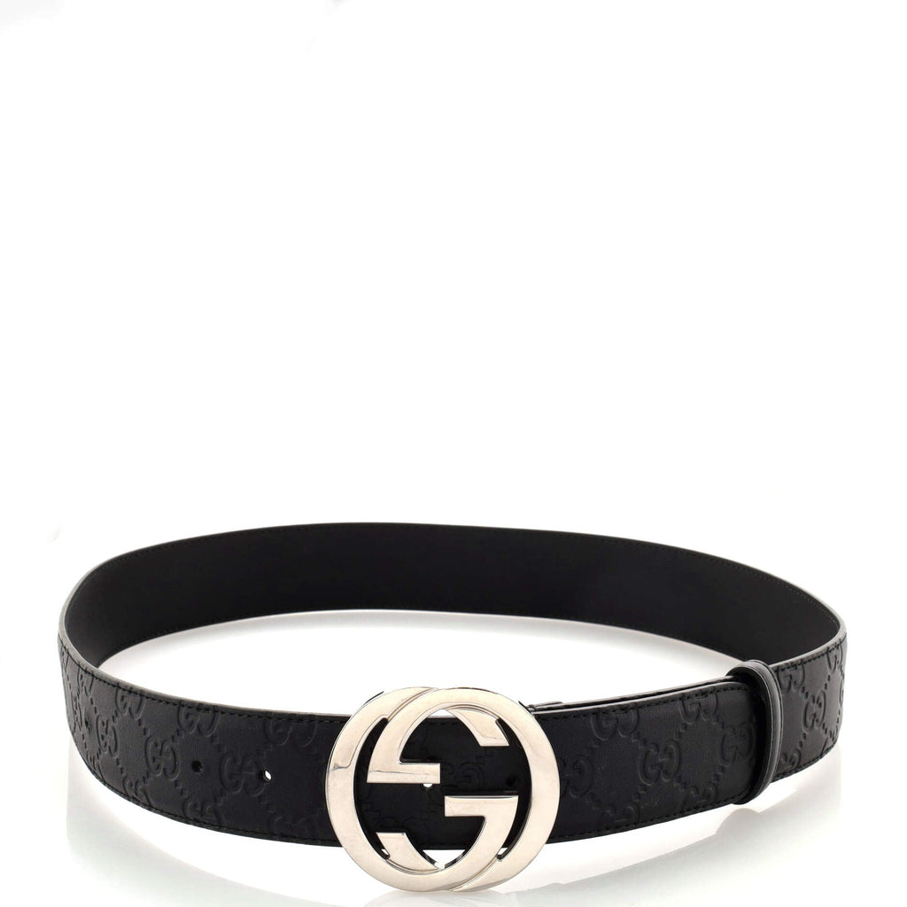 Interlocking G Belt Guccissima Leather Wide 90