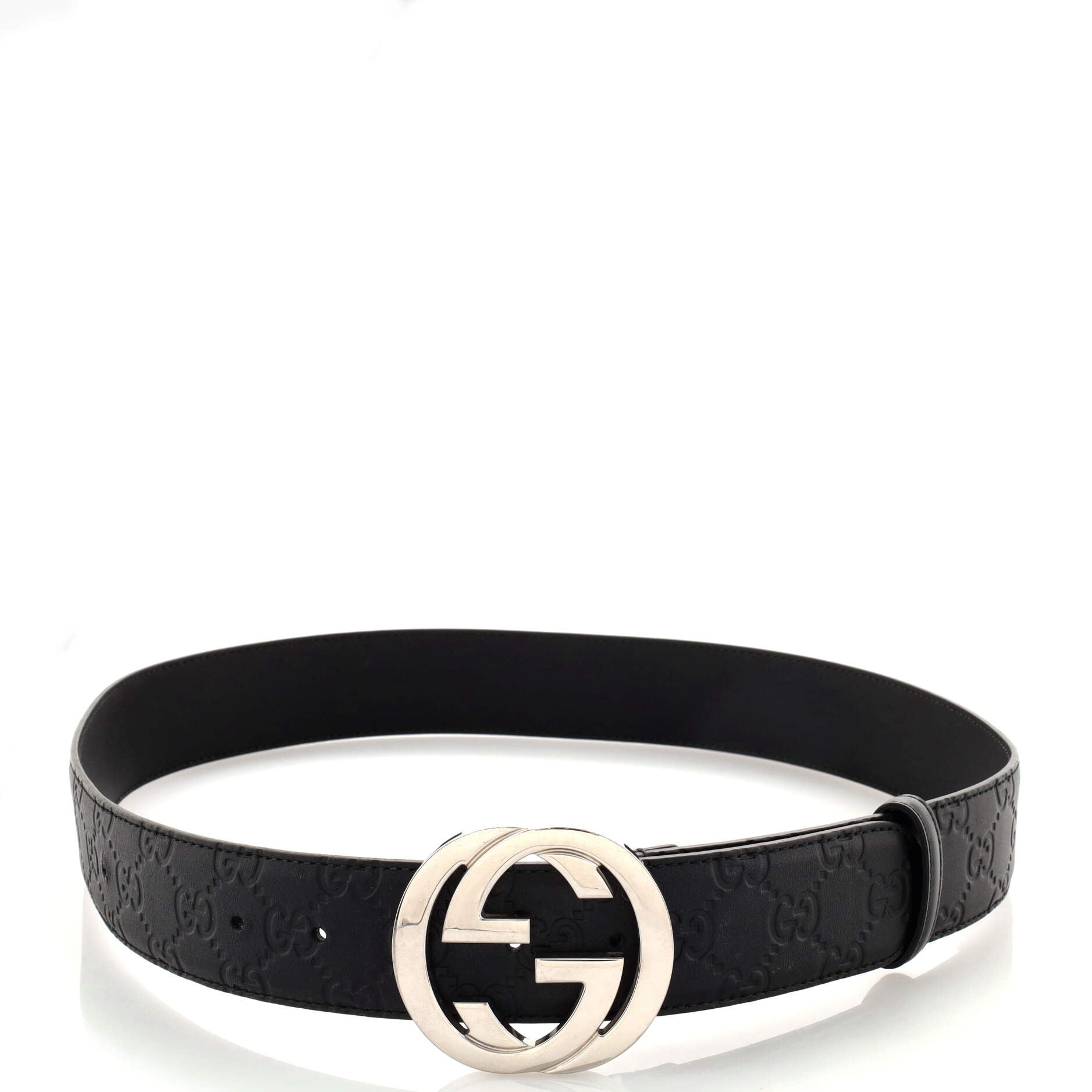 Interlocking G Belt Guccissima Leather Wide 90