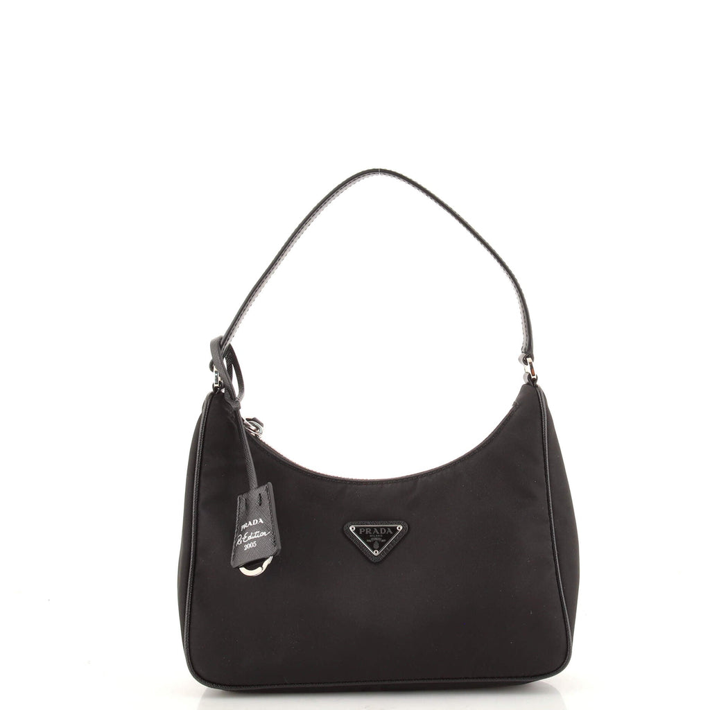Re-Edition 2005 Hobo Tessuto with Saffiano Leather Mini