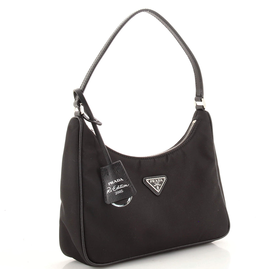Re-Edition 2005 Hobo Tessuto with Saffiano Leather Mini