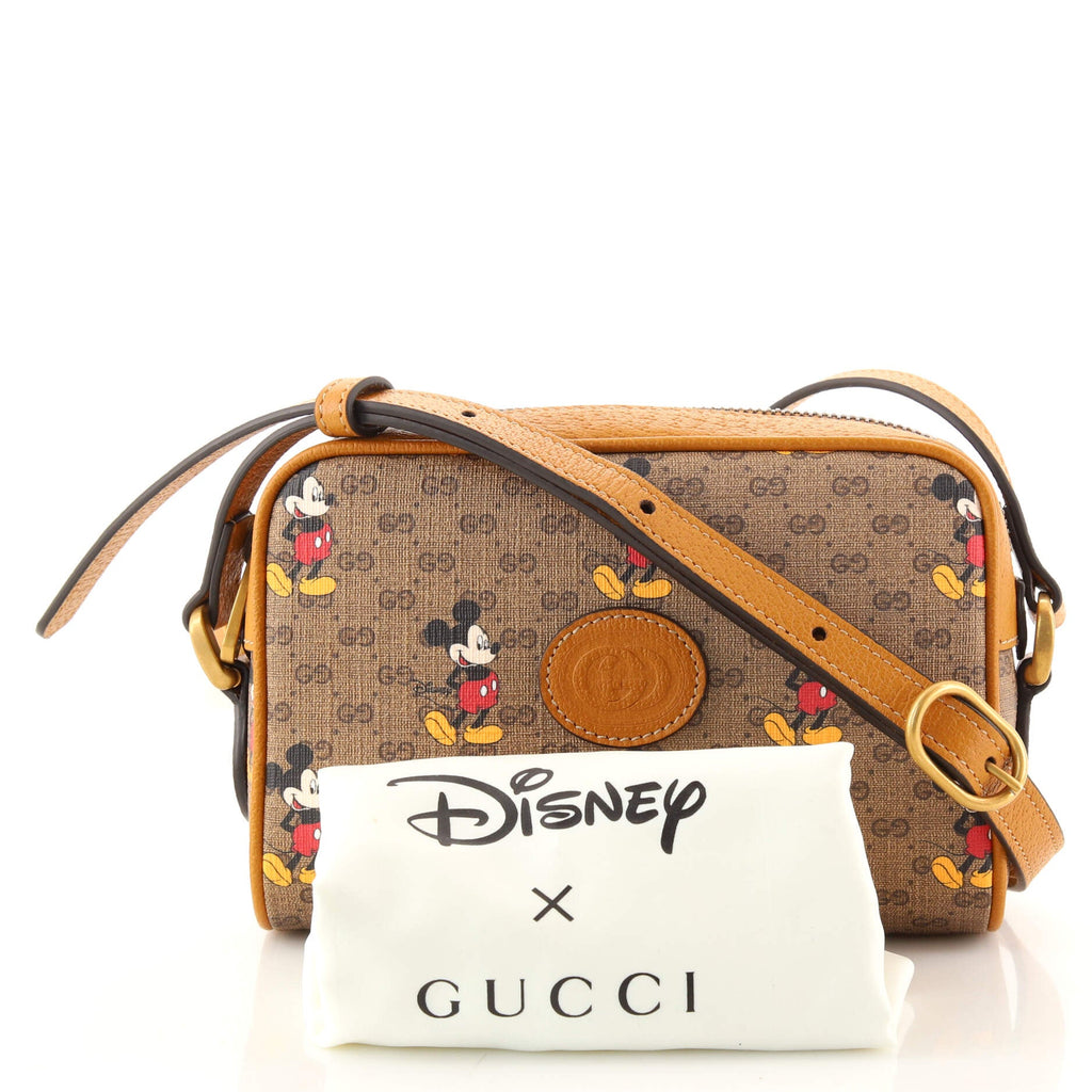 Disney Mickey Mouse Shoulder Bag Printed Mini GG Coated Canvas Mini