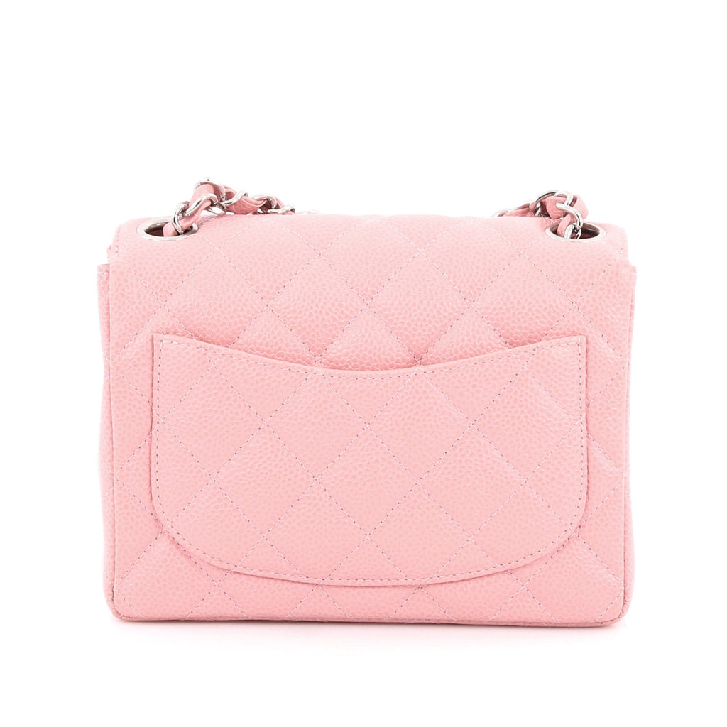 Vintage Square Classic Single Flap Bag Quilted Caviar Mini