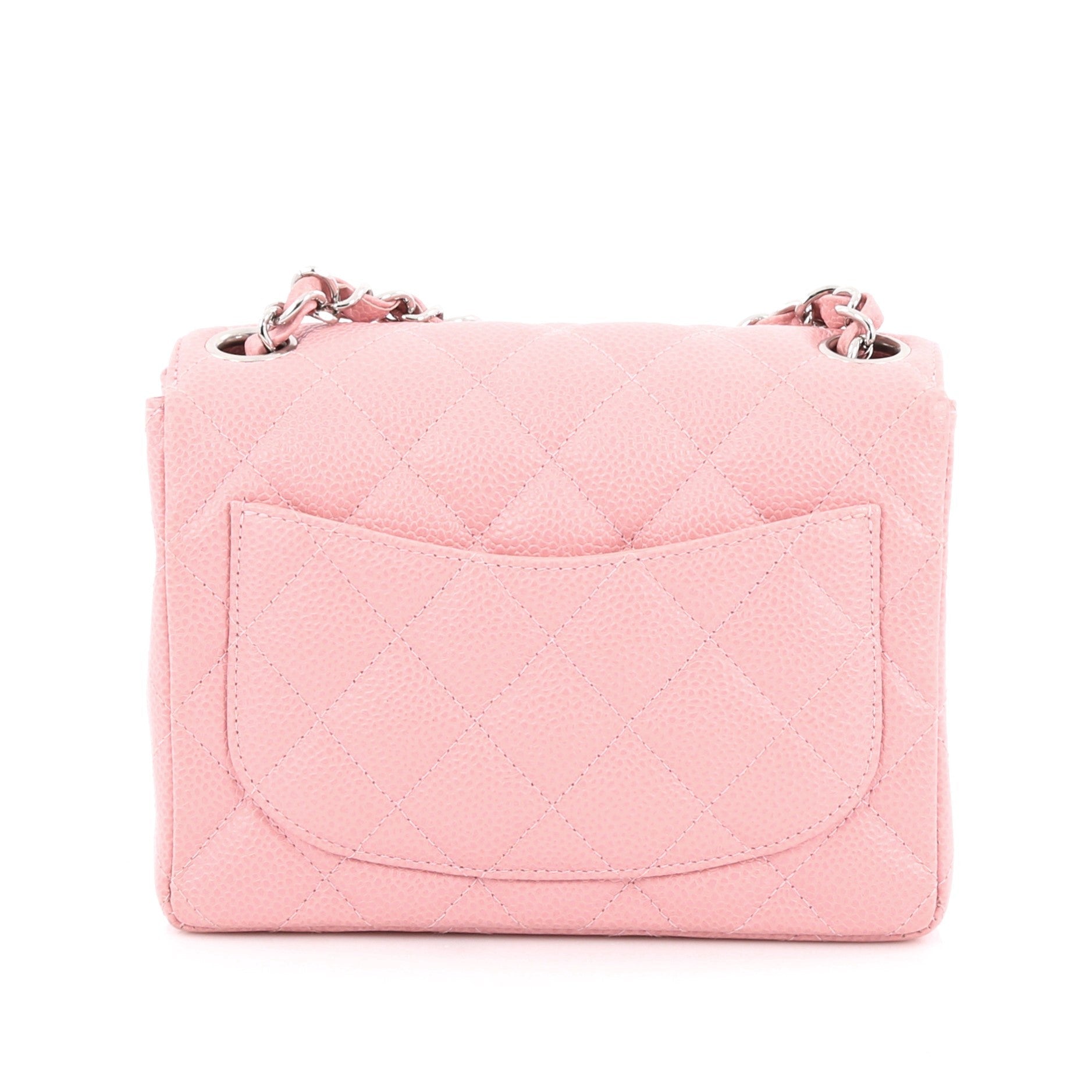 Vintage Square Classic Single Flap Bag Quilted Caviar Mini