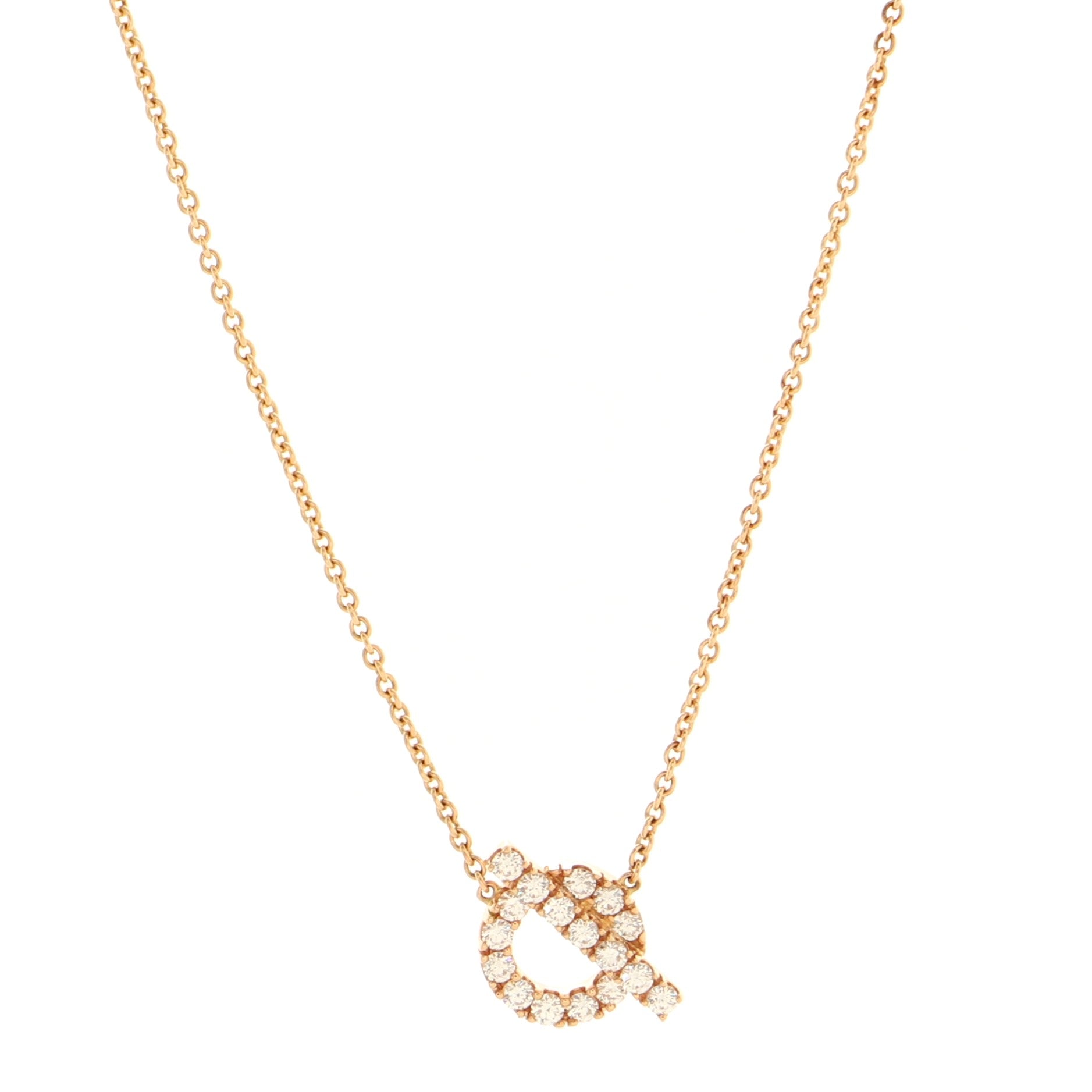 Finesse Pendant Necklace 18K Rose Gold and Diamonds