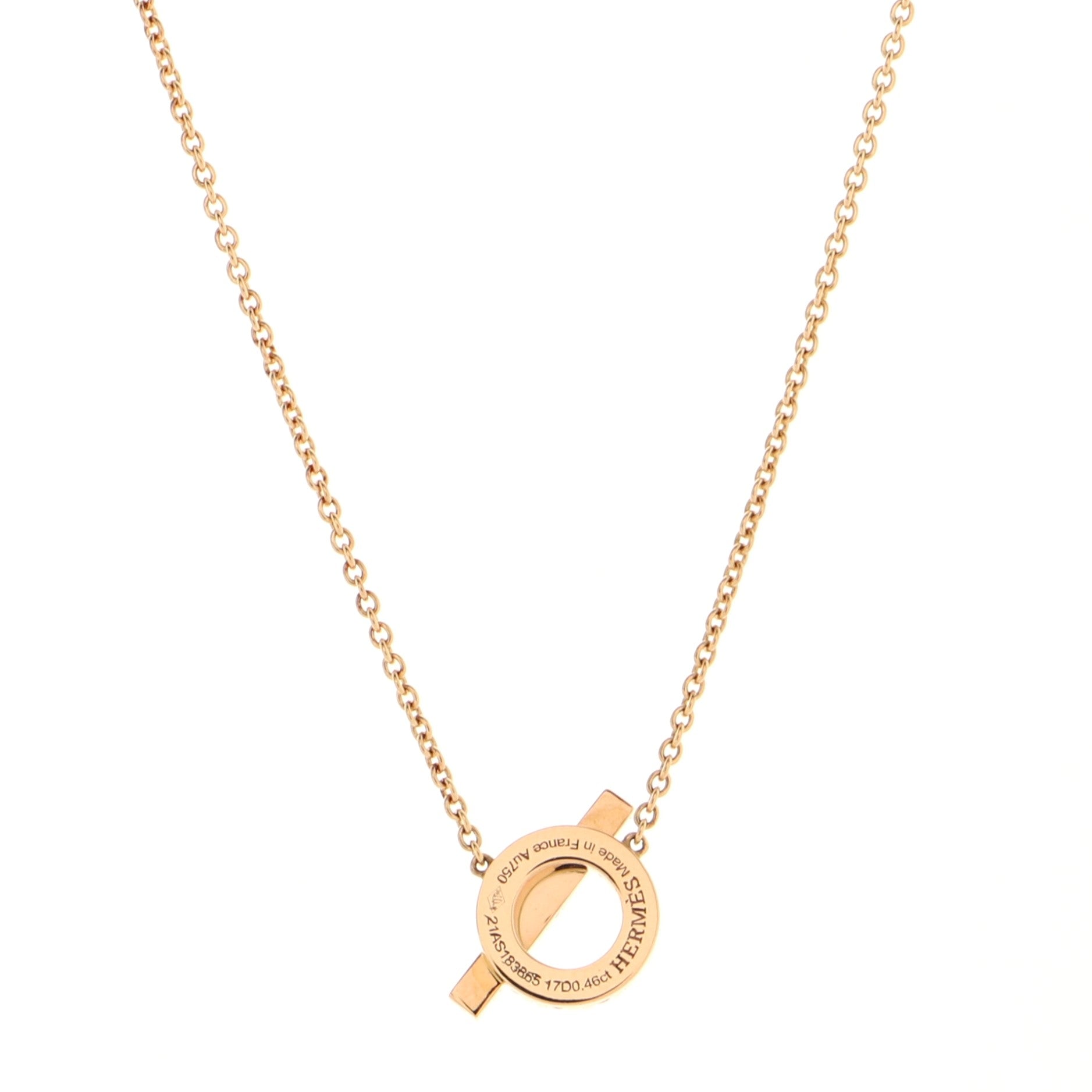 Finesse Pendant Necklace 18K Rose Gold and Diamonds