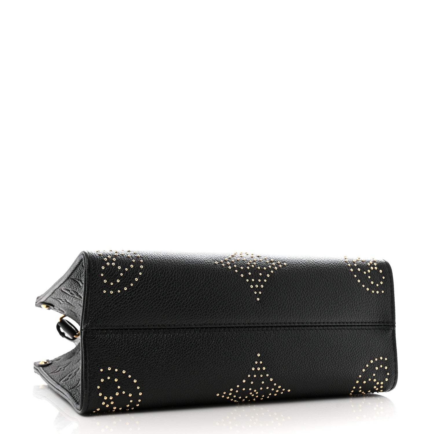 Grained Calfskin Studded Monogram Giant Onthego PM Black