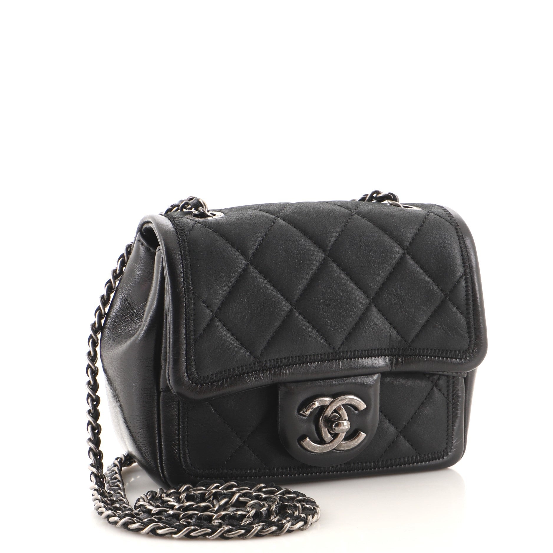 Graphic Flap Bag Quilted Calfskin Mini
