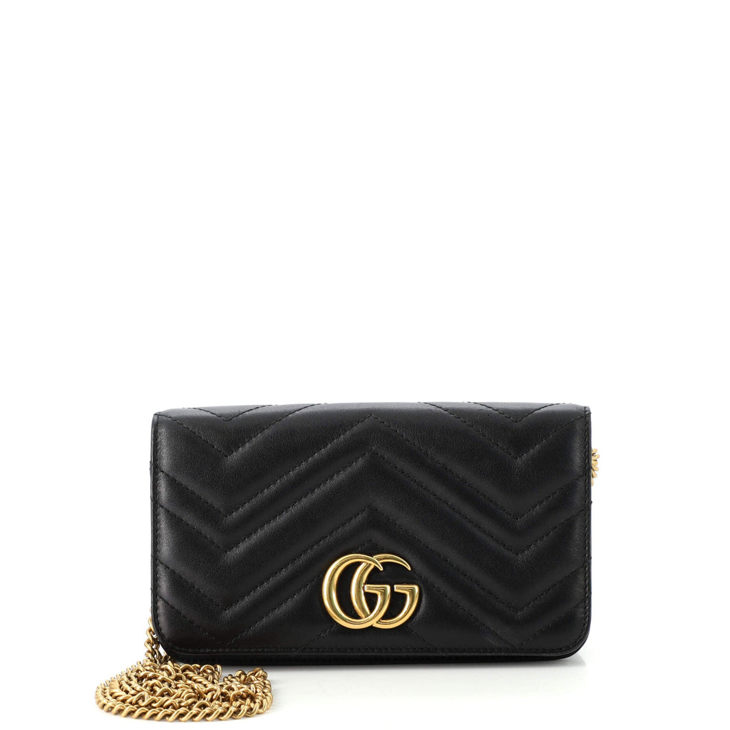 GG Marmont Chain Flap Bag Matelasse Leather Mini