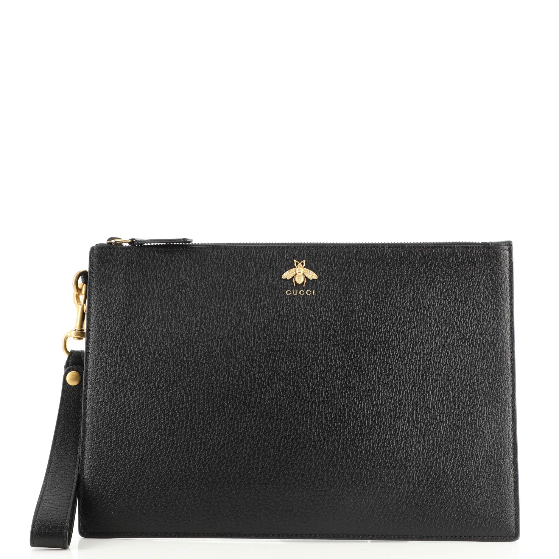 Bee Wristlet Clutch Leather