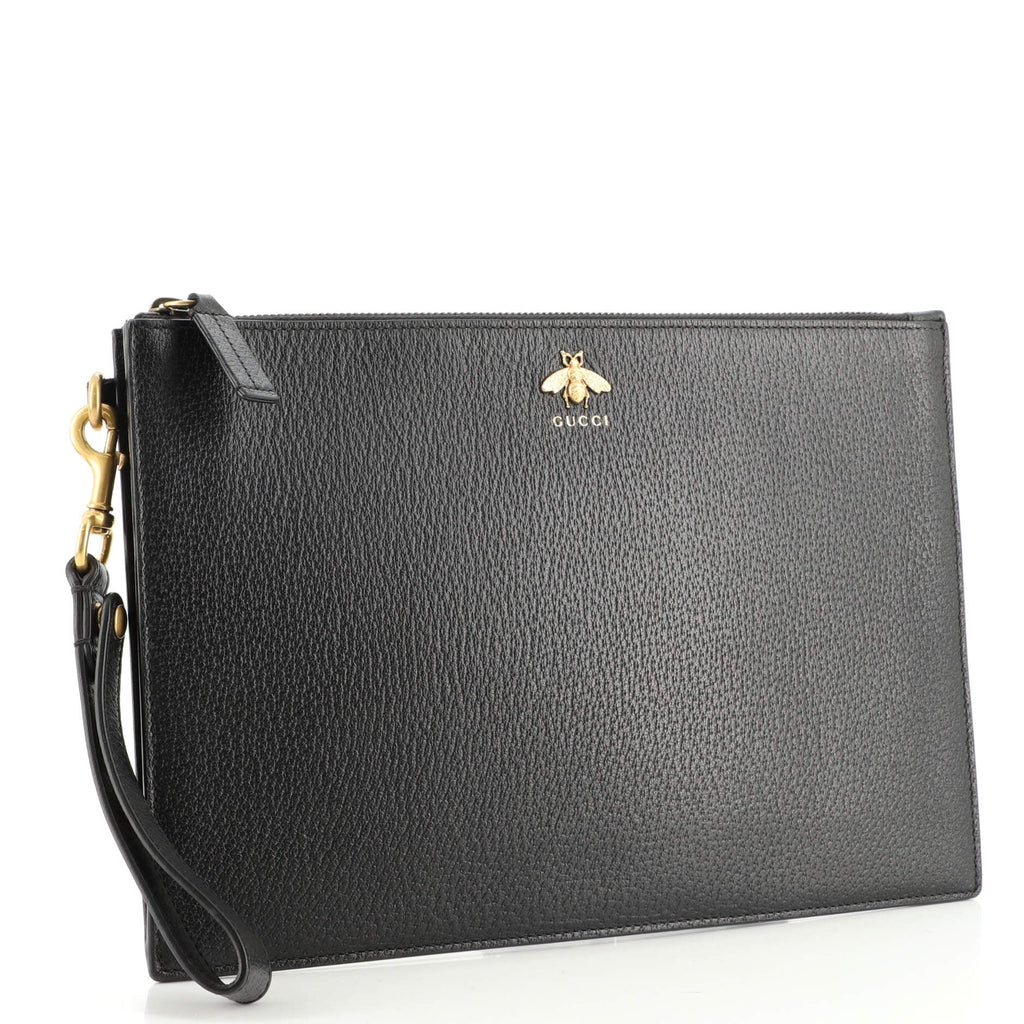 Bee Wristlet Clutch Leather