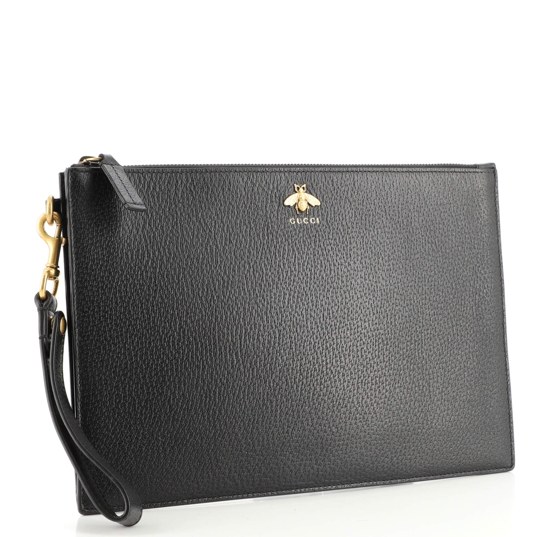 Bee Wristlet Clutch Leather
