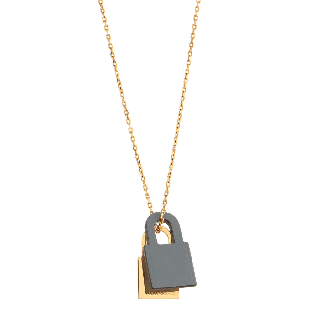 O'Kelly Pendant Necklace Metal and Leather Small
