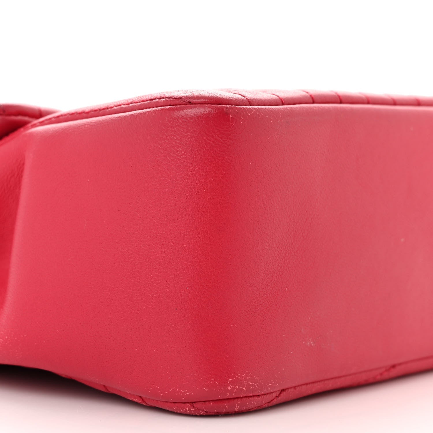 Lambskin Borse Romane Single Flap Dark Pink