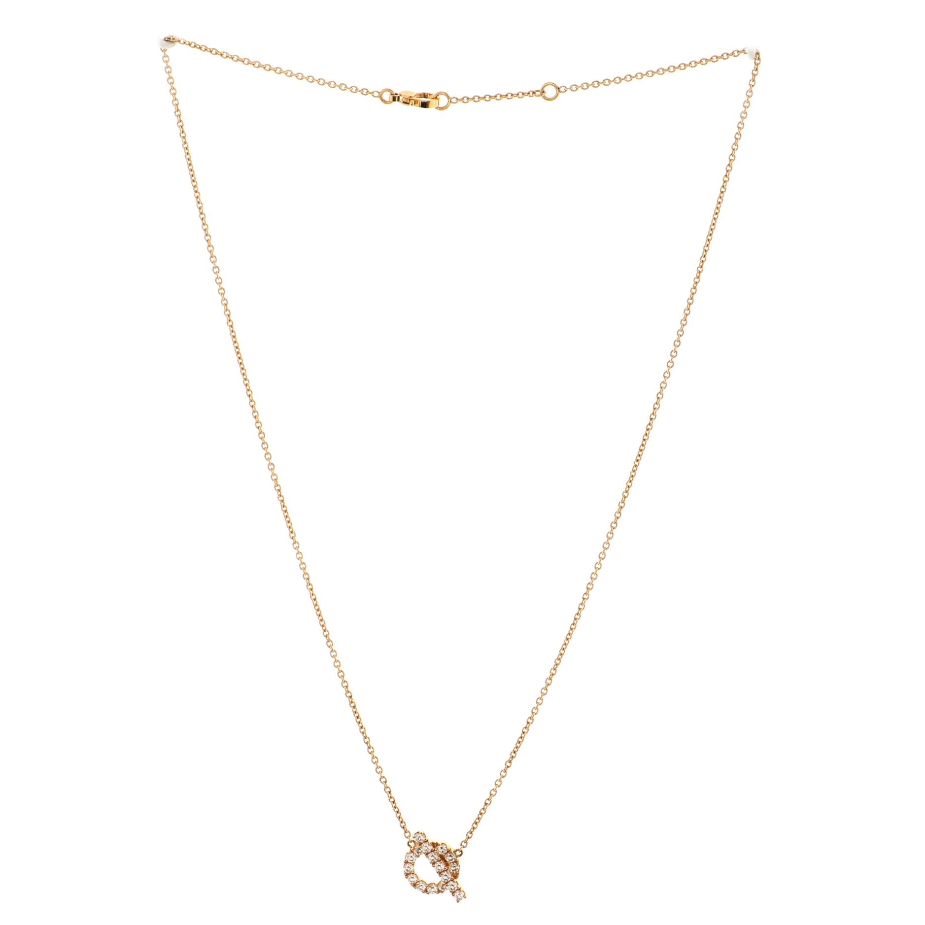 Finesse Pendant Necklace 18K Rose Gold and Diamonds